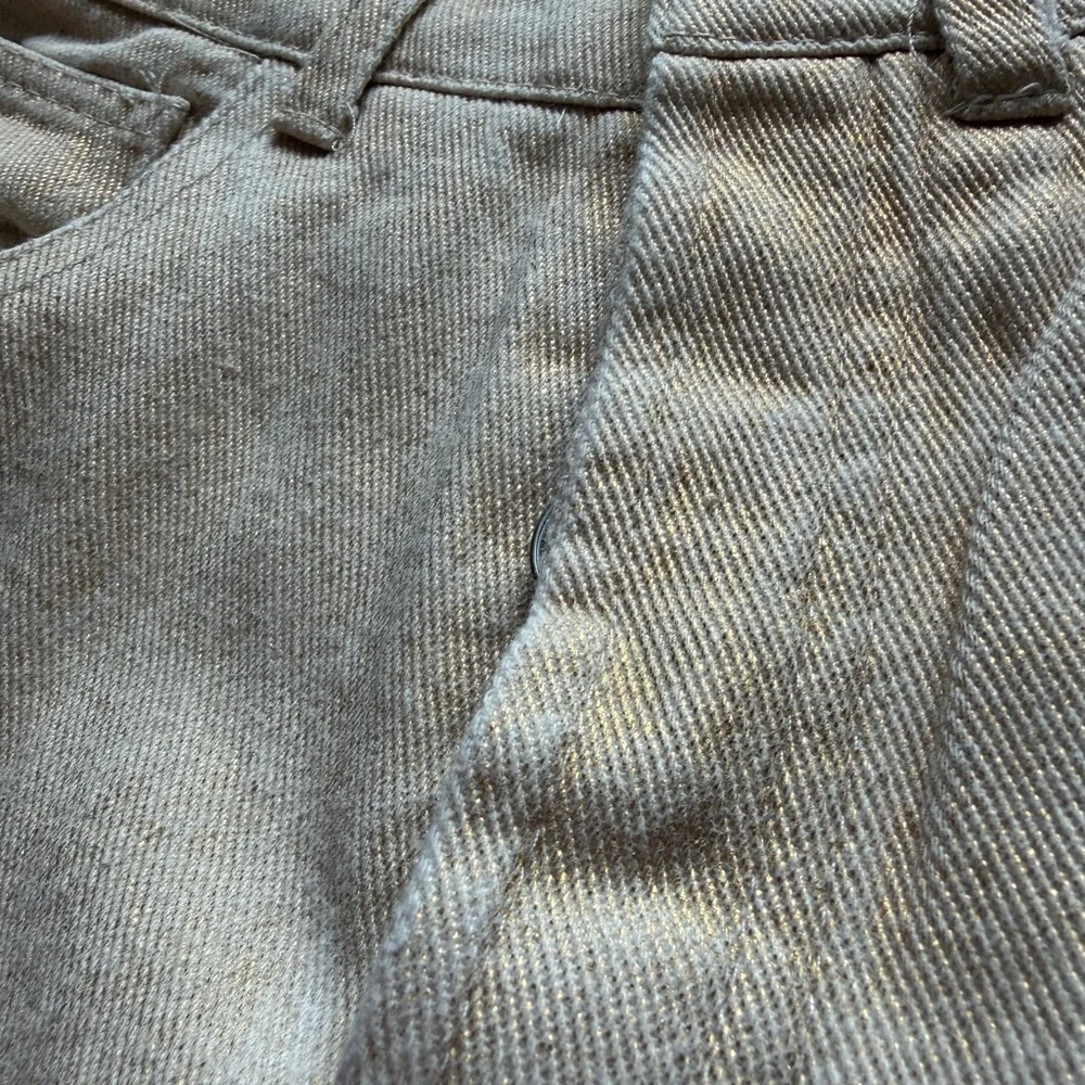 Zara Gold Metallic Jeans Size Small